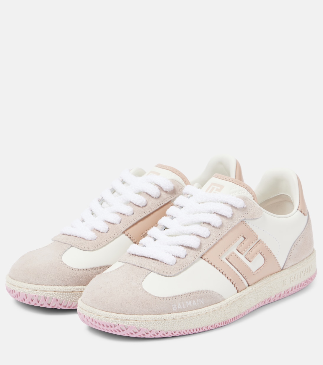 Sneakers Swan in pelle e suede | Balmain