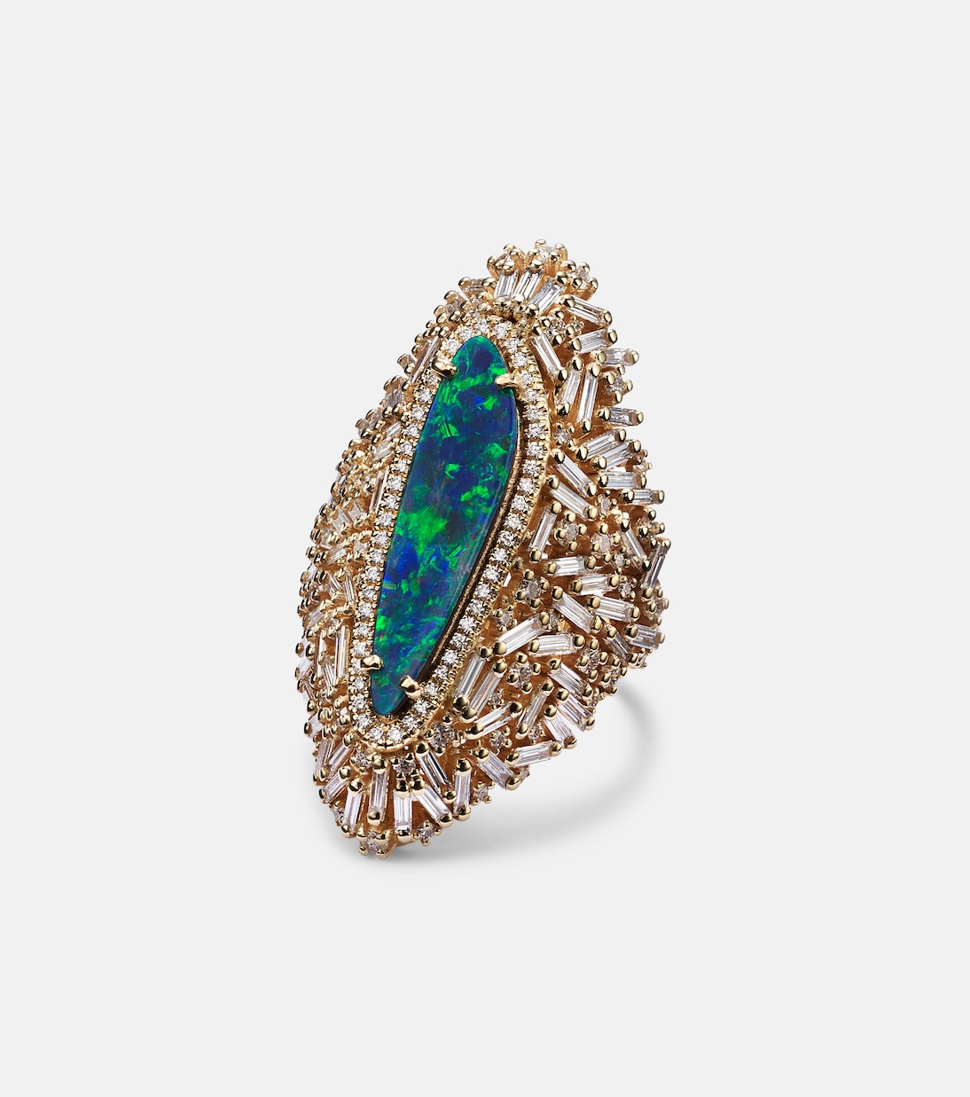 Bague en or 18 ct, diamants et opale | Suzanne Kalan