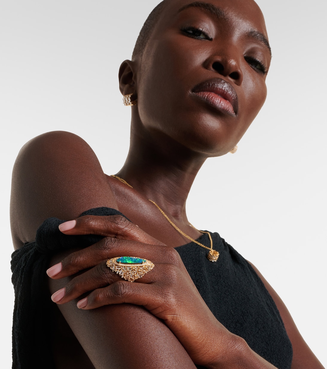 Bague en or 18 ct, diamants et opale | Suzanne Kalan
