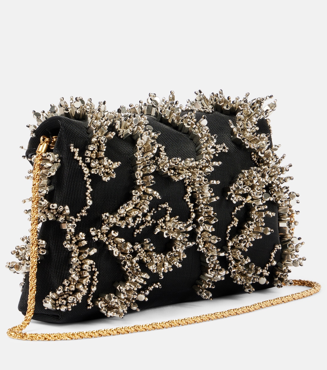 Clutch in raso con cristalli | Dries Van Noten