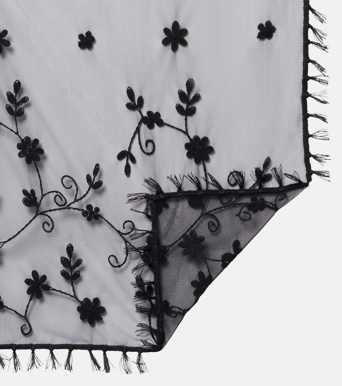 Sciarpa in tulle con ricamo | Toteme