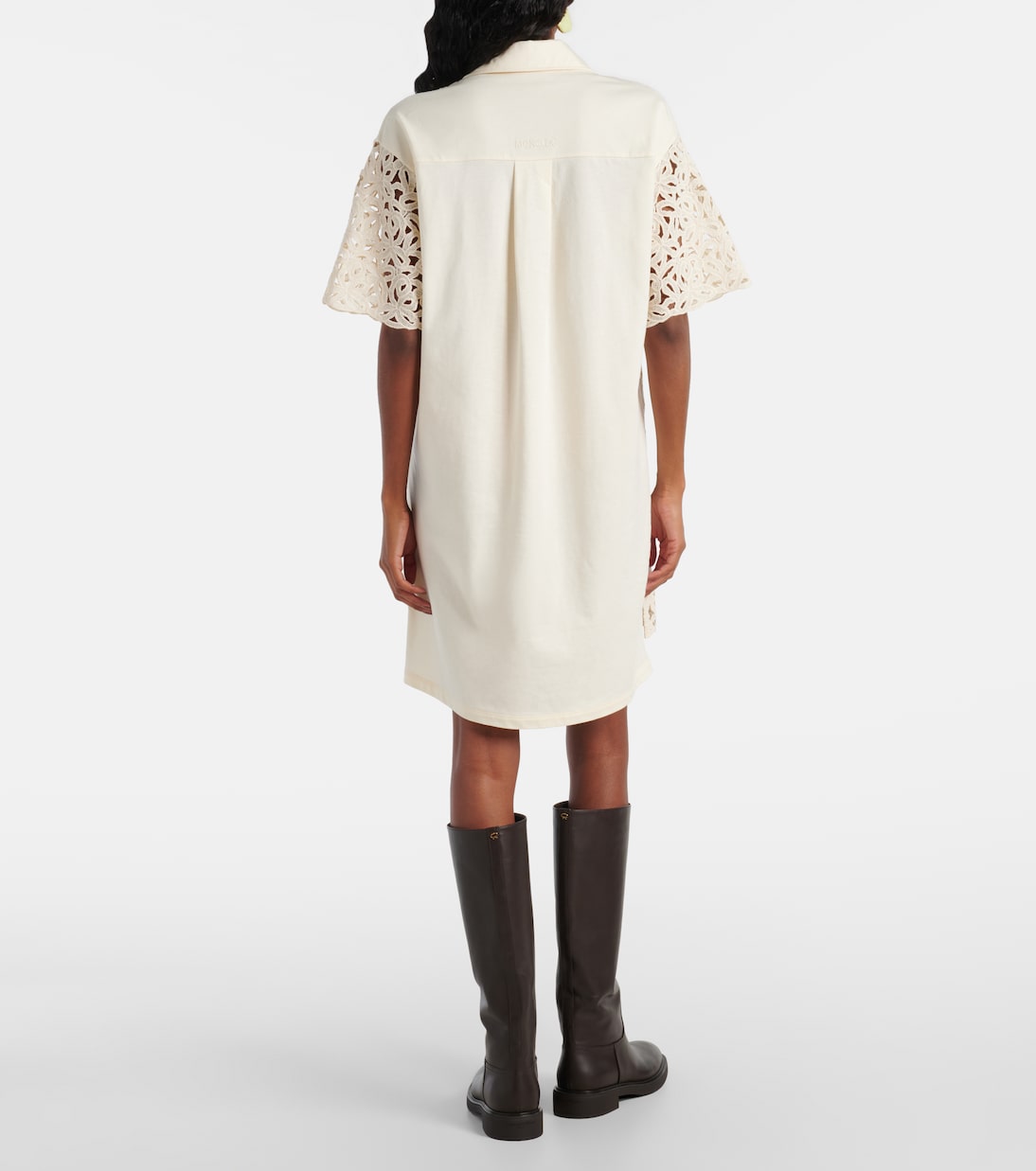 Abito corto in pizzo di misto cotone | Moncler