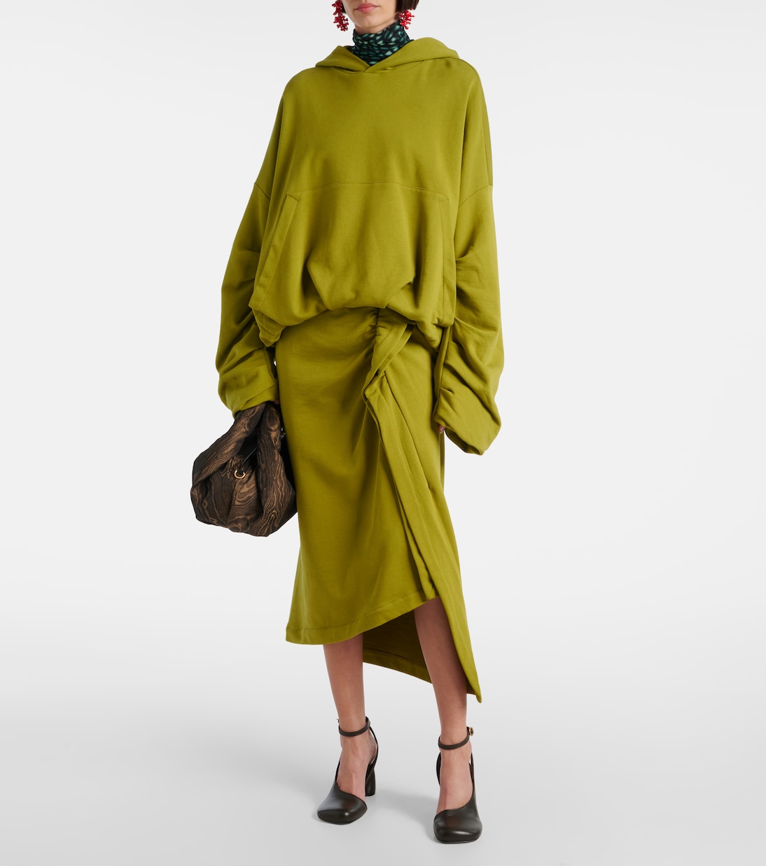Jupe midi en coton | Dries Van Noten
