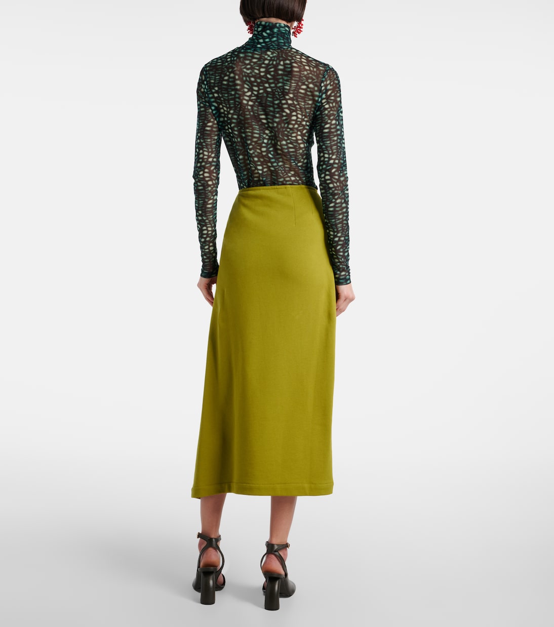 Jupe midi en coton | Dries Van Noten