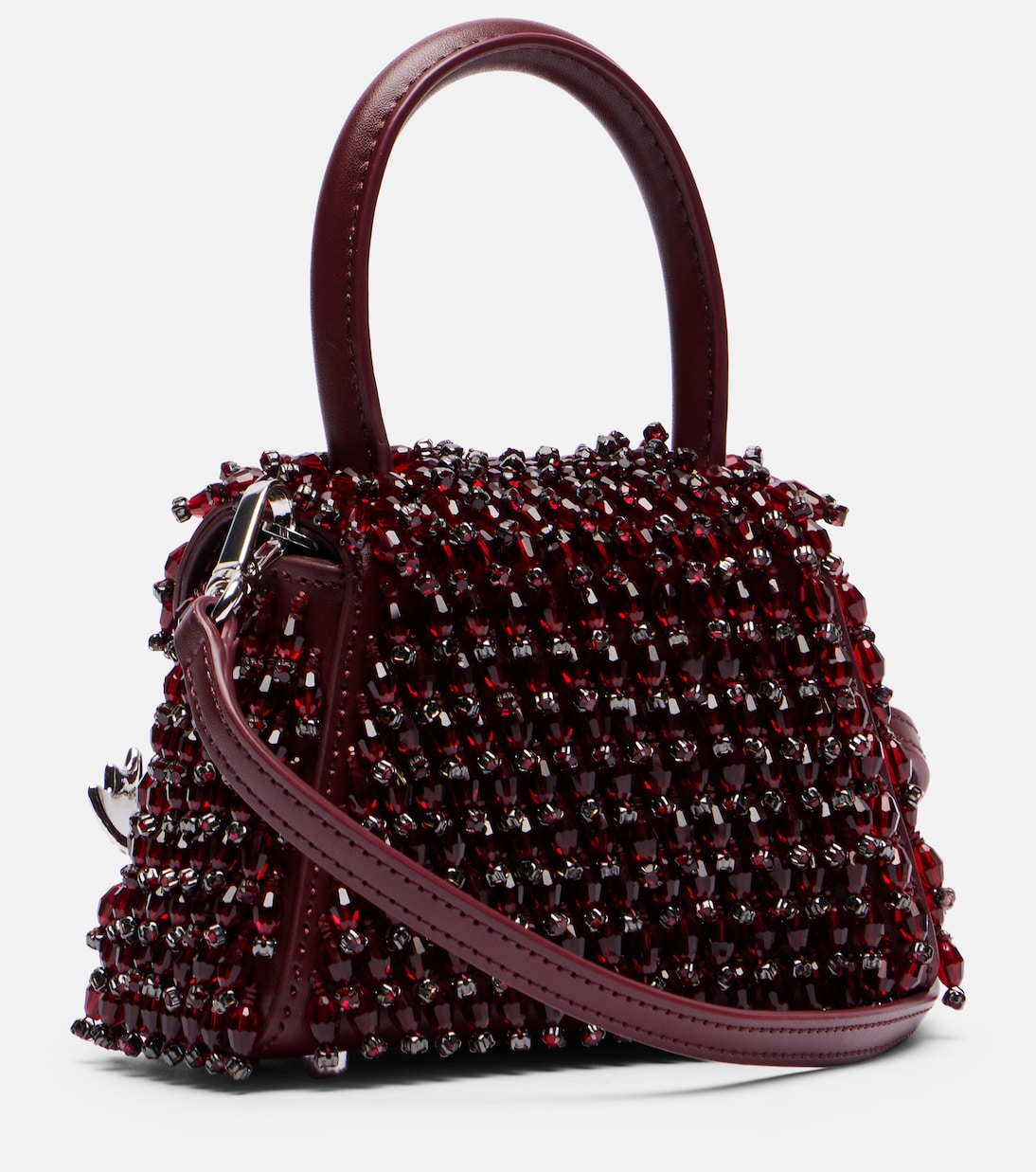 Bow Micro beaded leather tote bag | Self-Portrait
