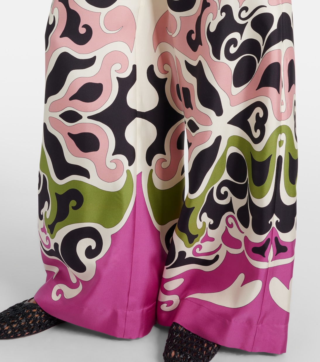 Pantalon ample imprimé en soie | La DoubleJ