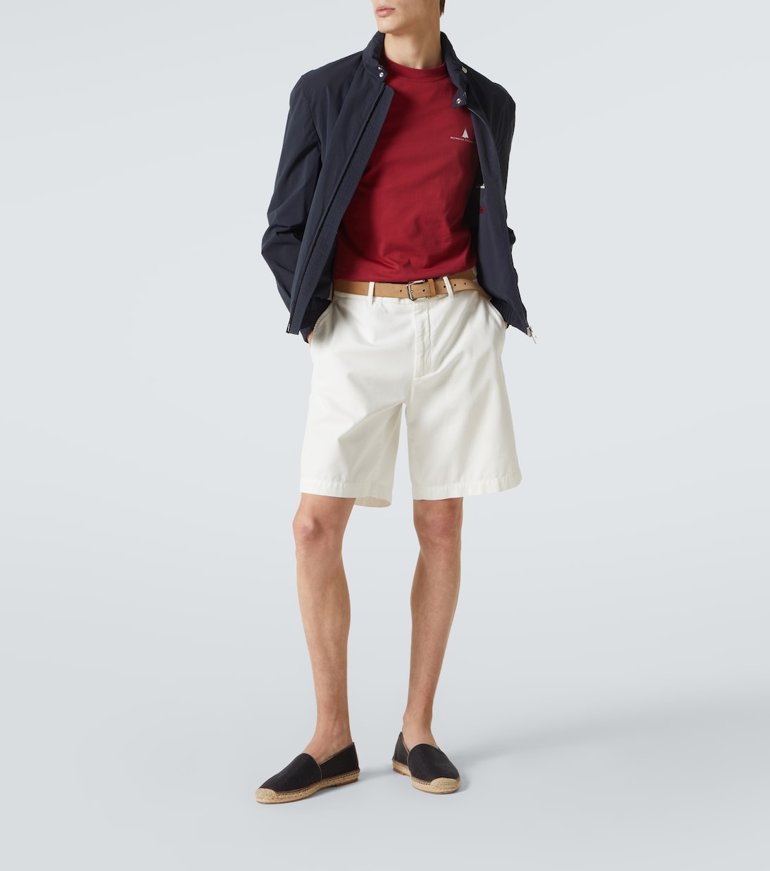 T-shirt en coton à logo | Brunello Cucinelli