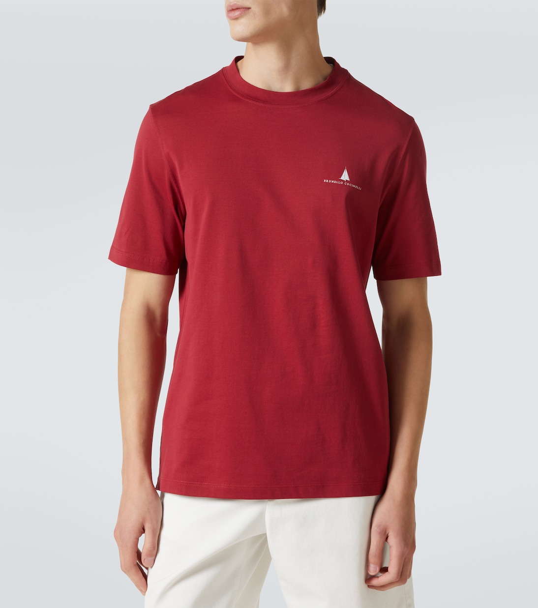 T-shirt en coton à logo | Brunello Cucinelli