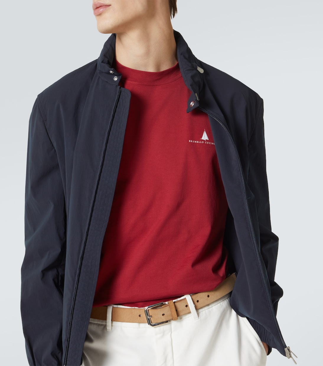 T-shirt en coton à logo | Brunello Cucinelli