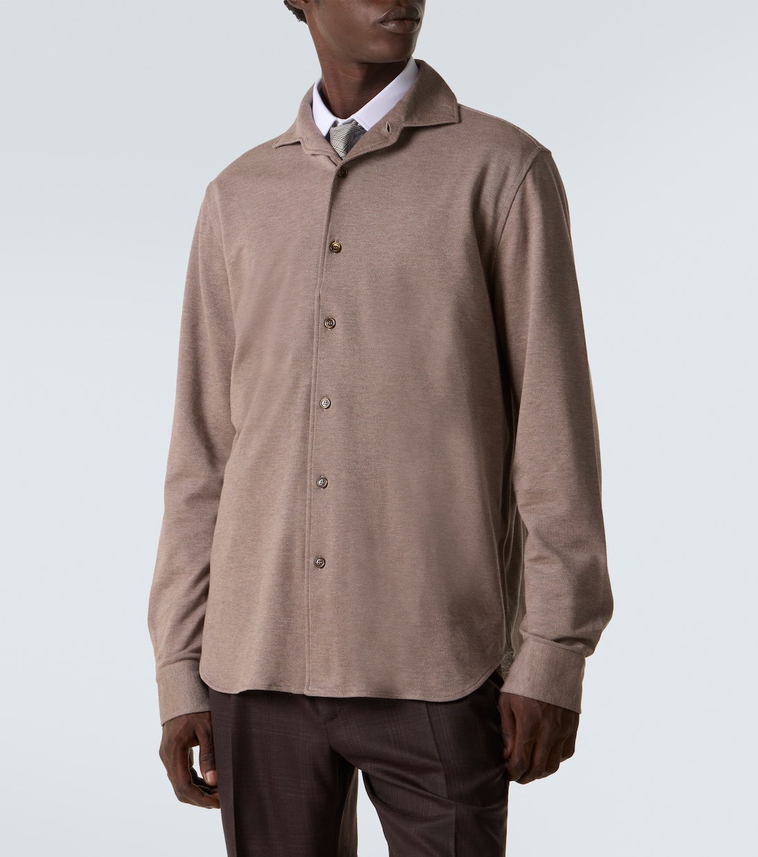Cotton piqué shirt | Brioni
