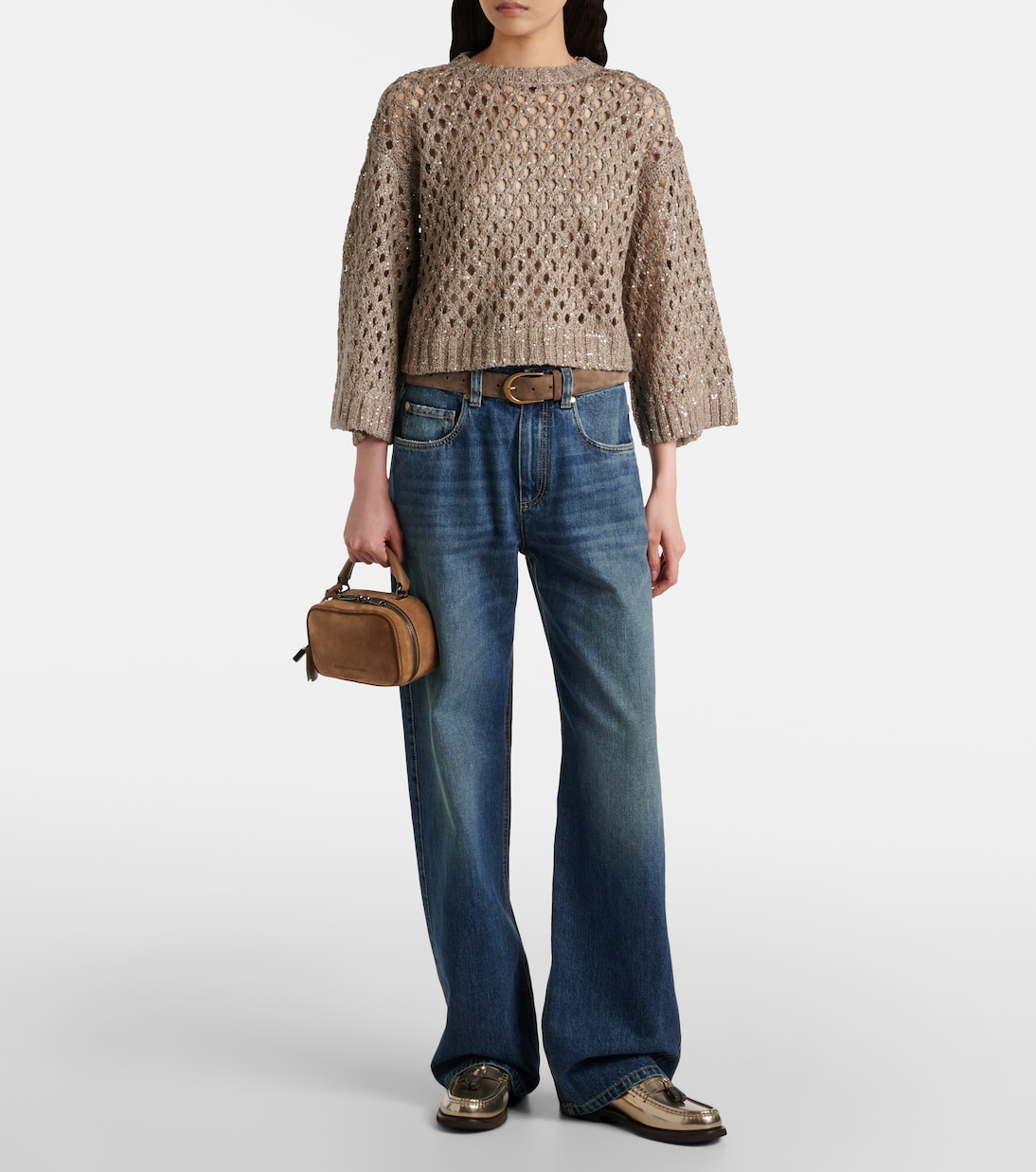 Jean droit à taille basse | Brunello Cucinelli