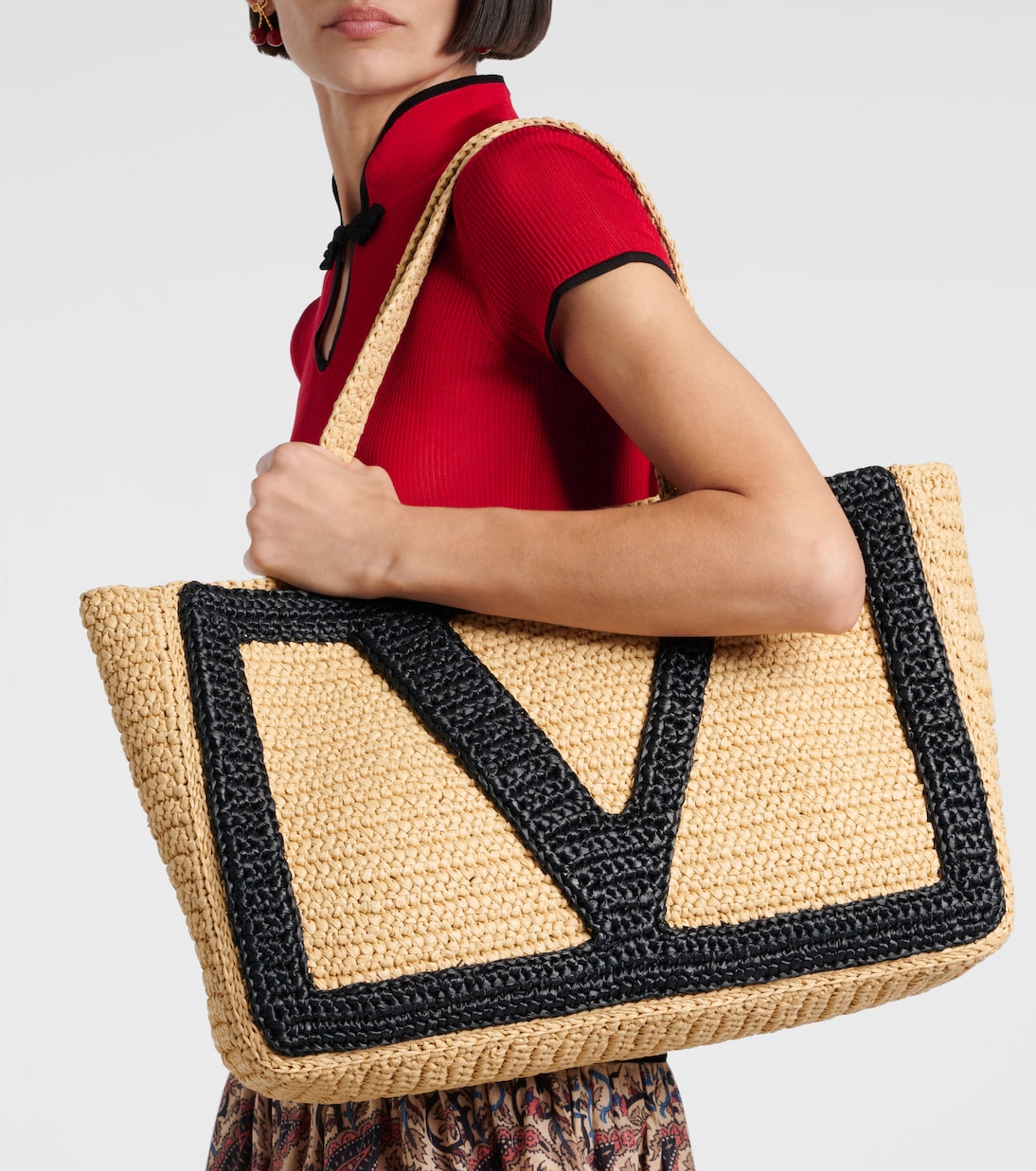 Borsa Viva Superstar Large in crochet | Valentino Garavani