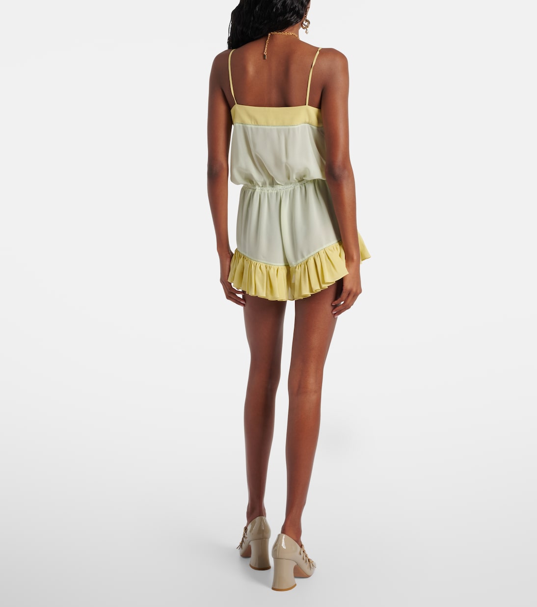 Ruffled silk romper | Chloé