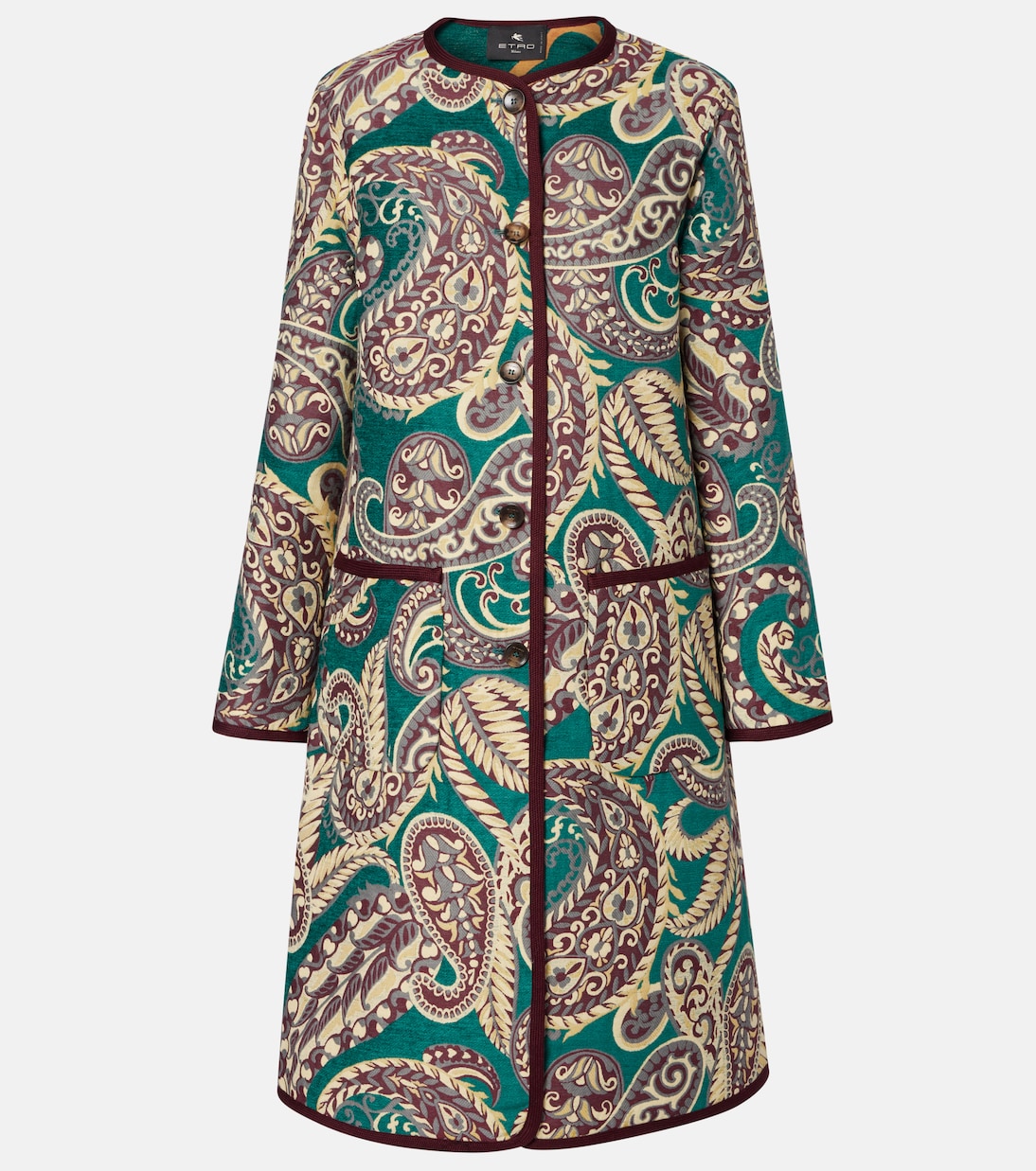 Reversible jacquard coat | Etro