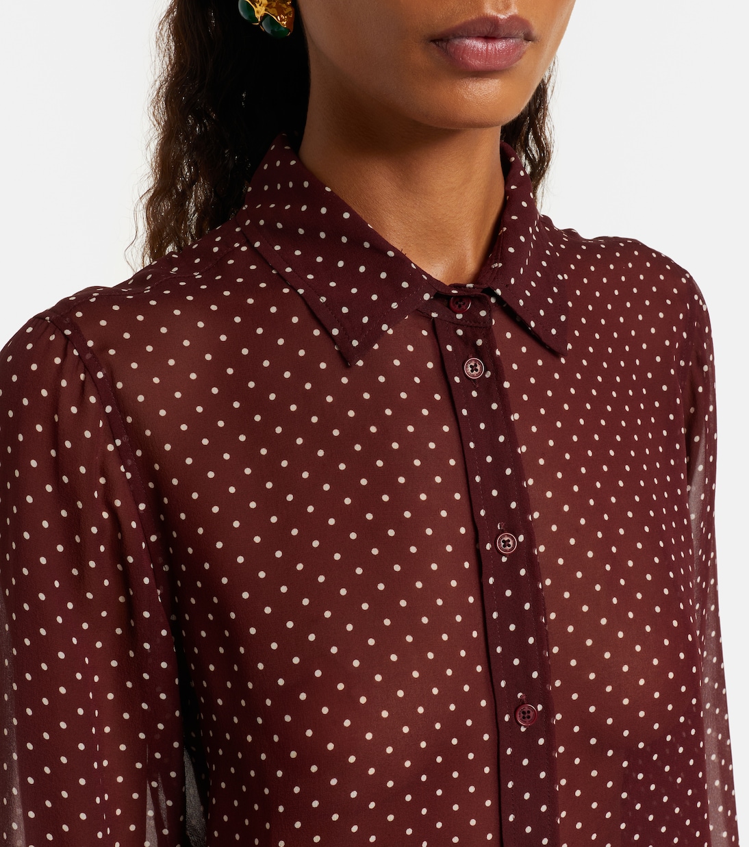 Chemise Gaia en soie à pois | Nili Lotan