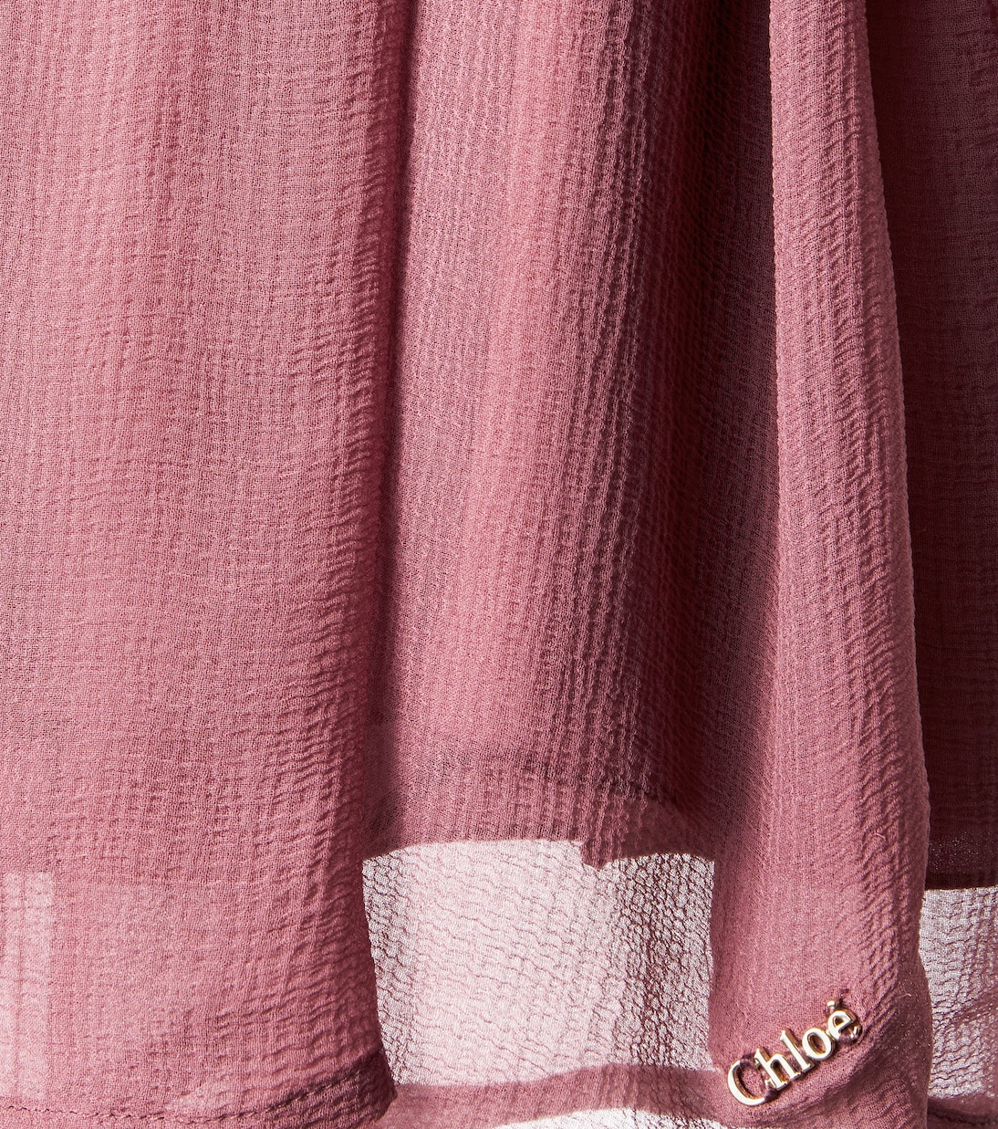 Ruffled caped silk dress | Chloé Kids
