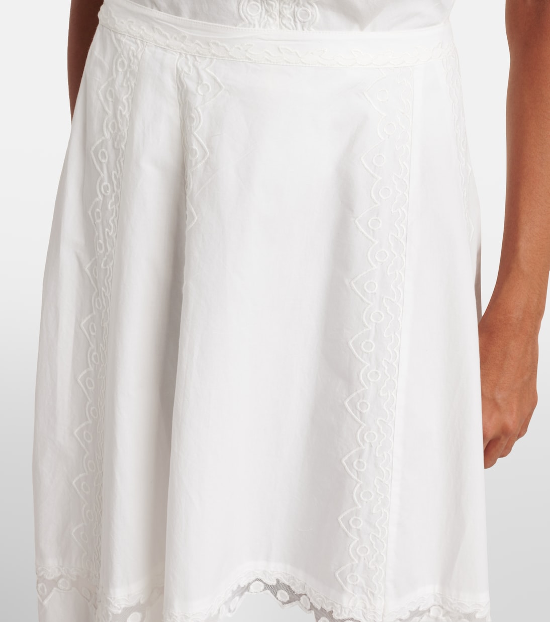 Lucia embroidered cotton midi skirt | Ulla Johnson
