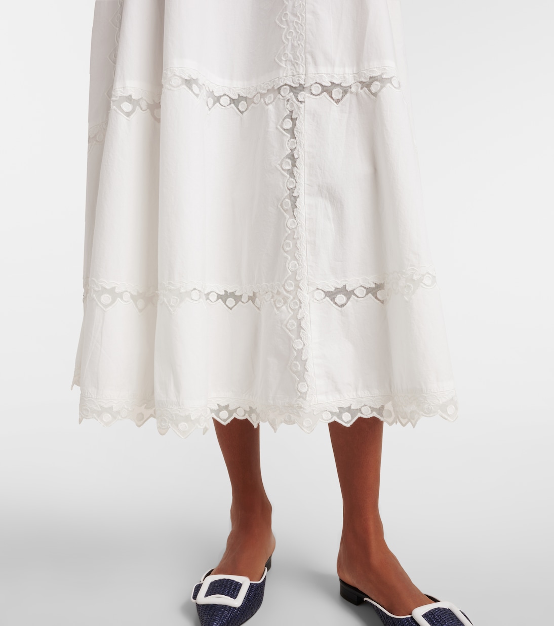 Lucia embroidered cotton midi skirt | Ulla Johnson