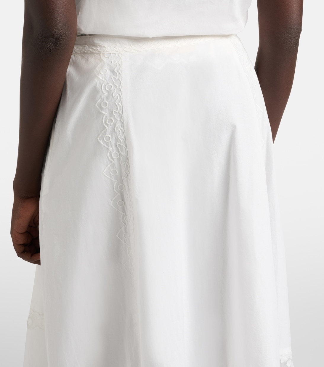 Lucia embroidered cotton midi skirt | Ulla Johnson