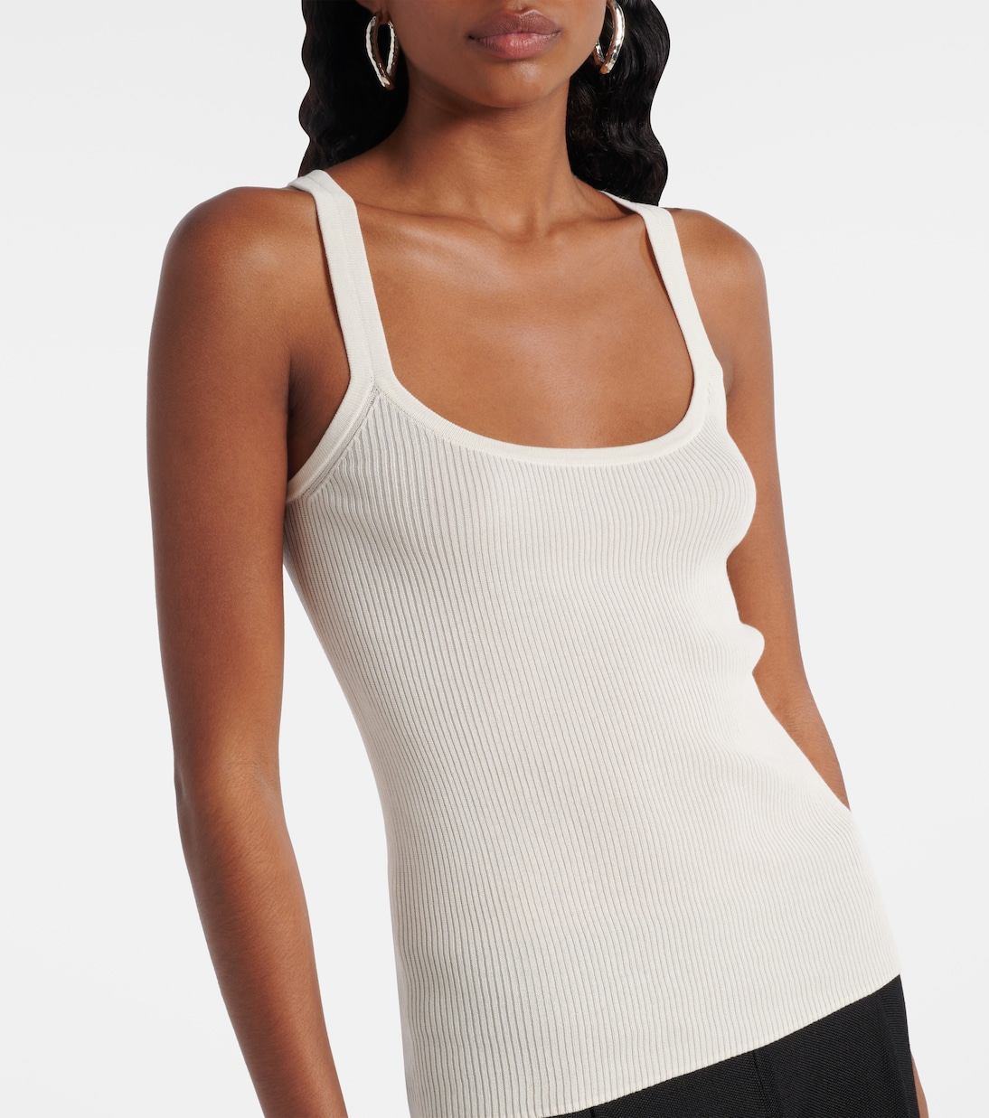 Helier ribbed-knit cotton-blend tank top | Max Mara