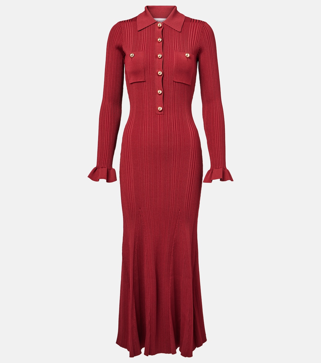 Ribbed-knit midi dress | Self-Portrait