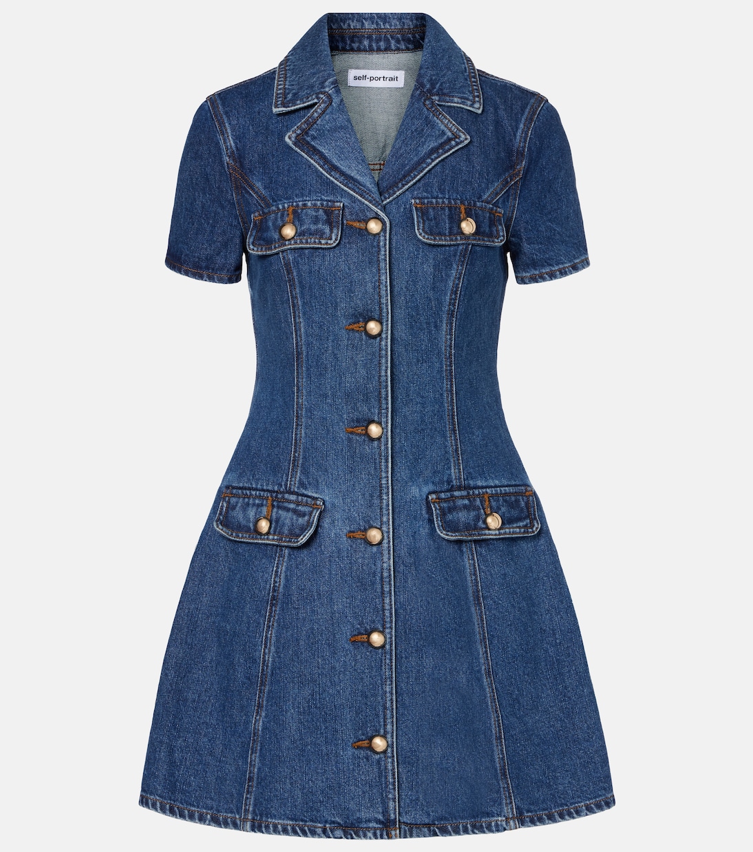 Denim shirt dress | Self-Portrait