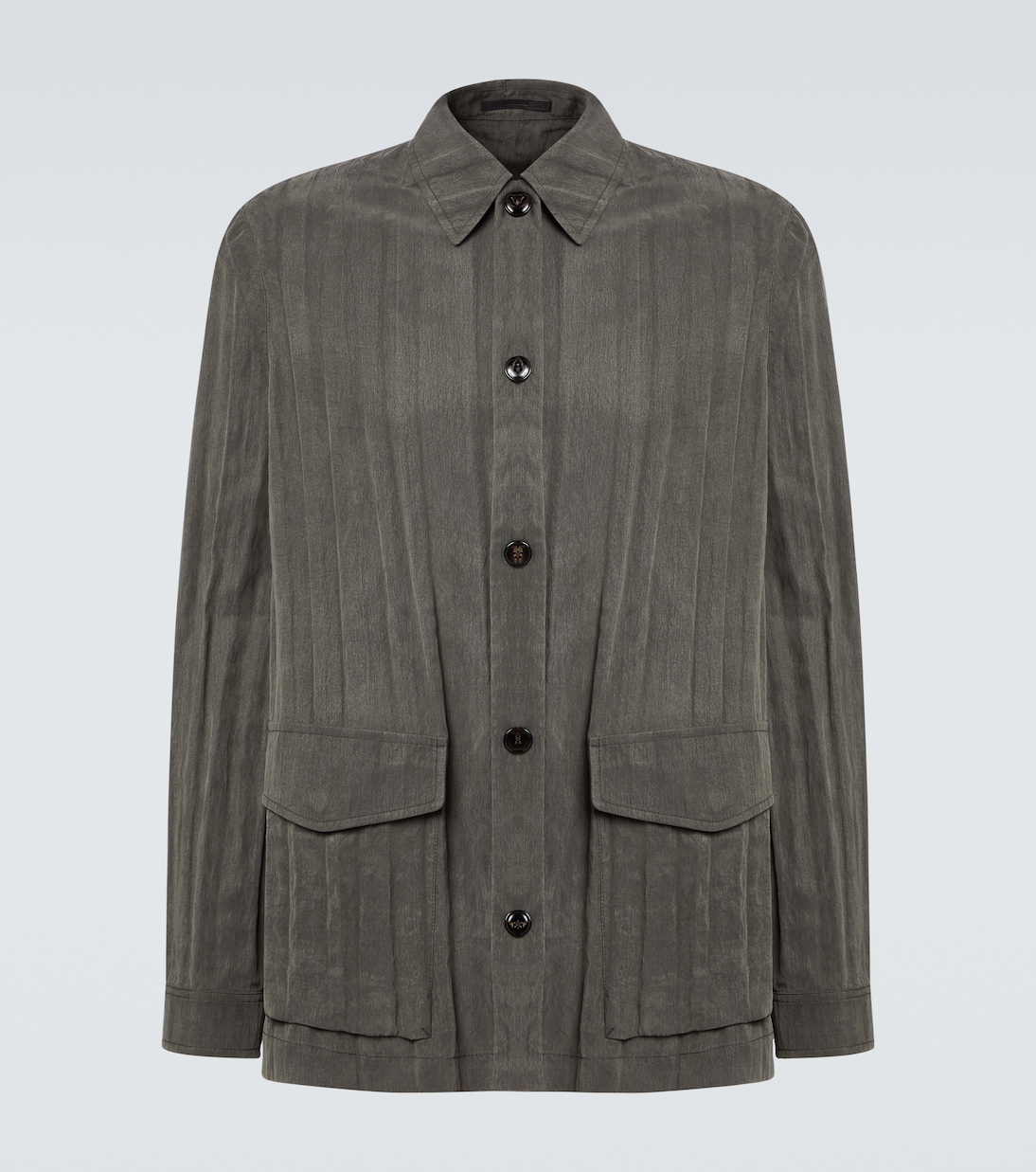 Pleated canvas overshirt | Giorgio Armani