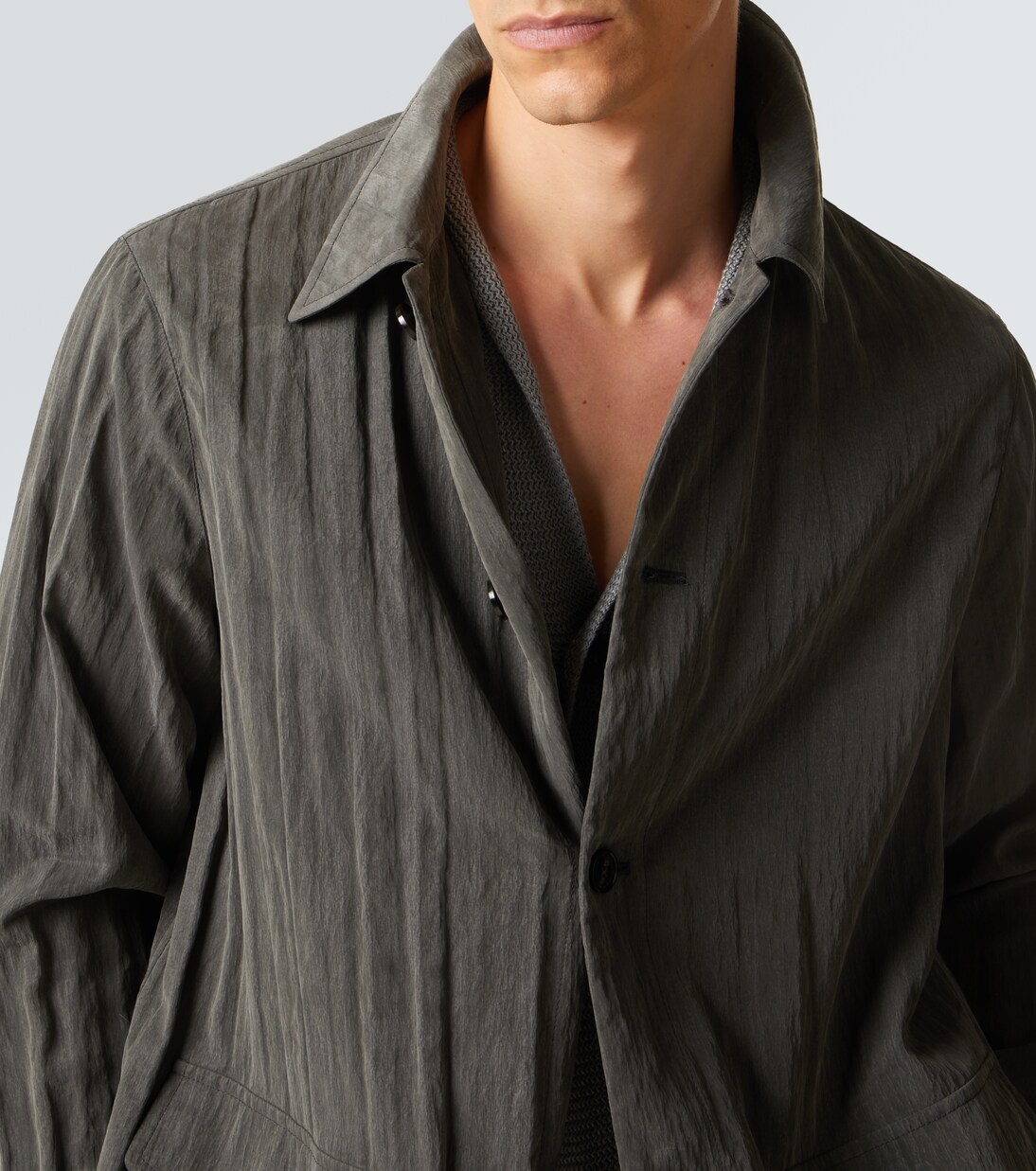 Pleated canvas overshirt | Giorgio Armani