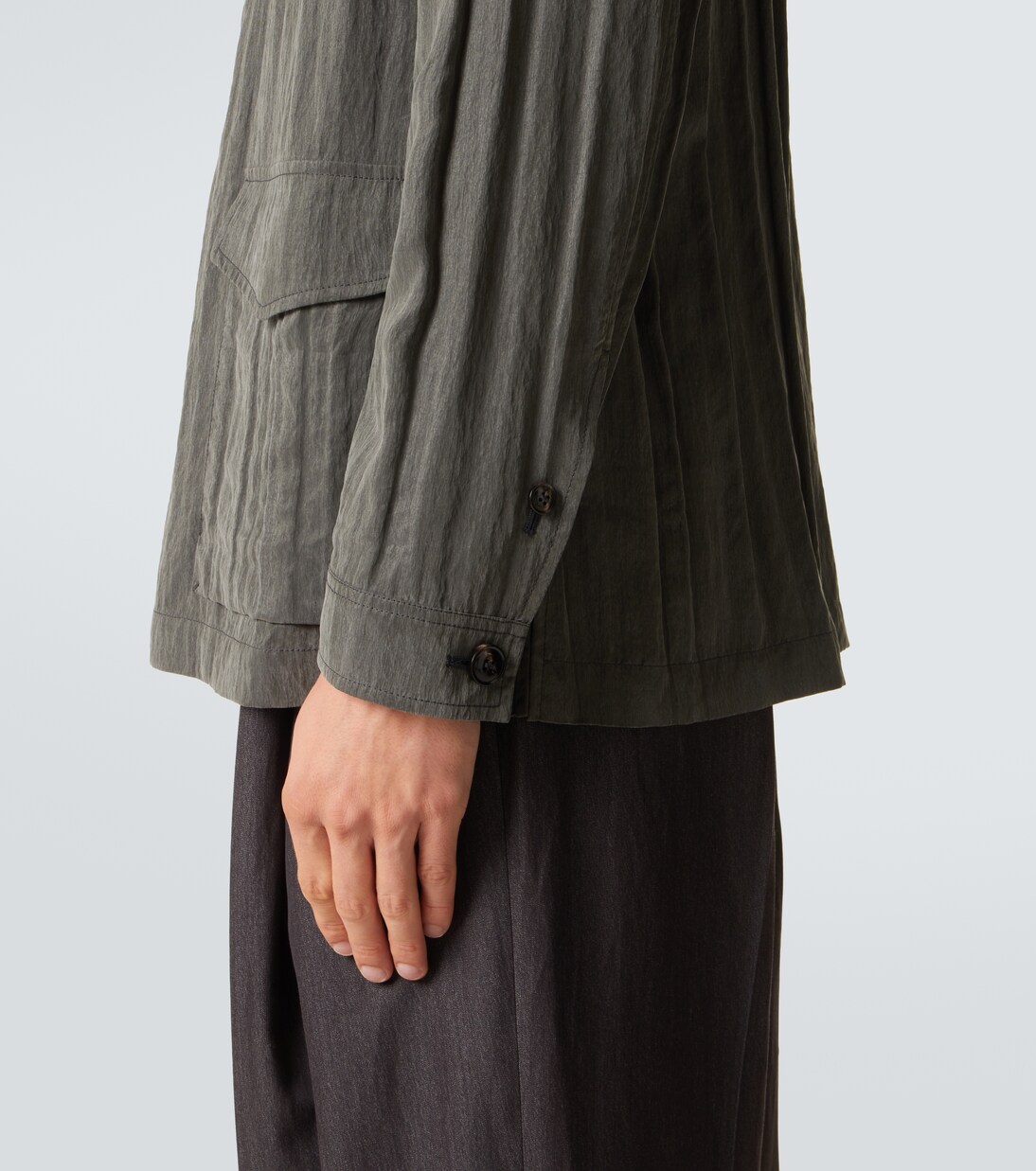 Pleated canvas overshirt | Giorgio Armani