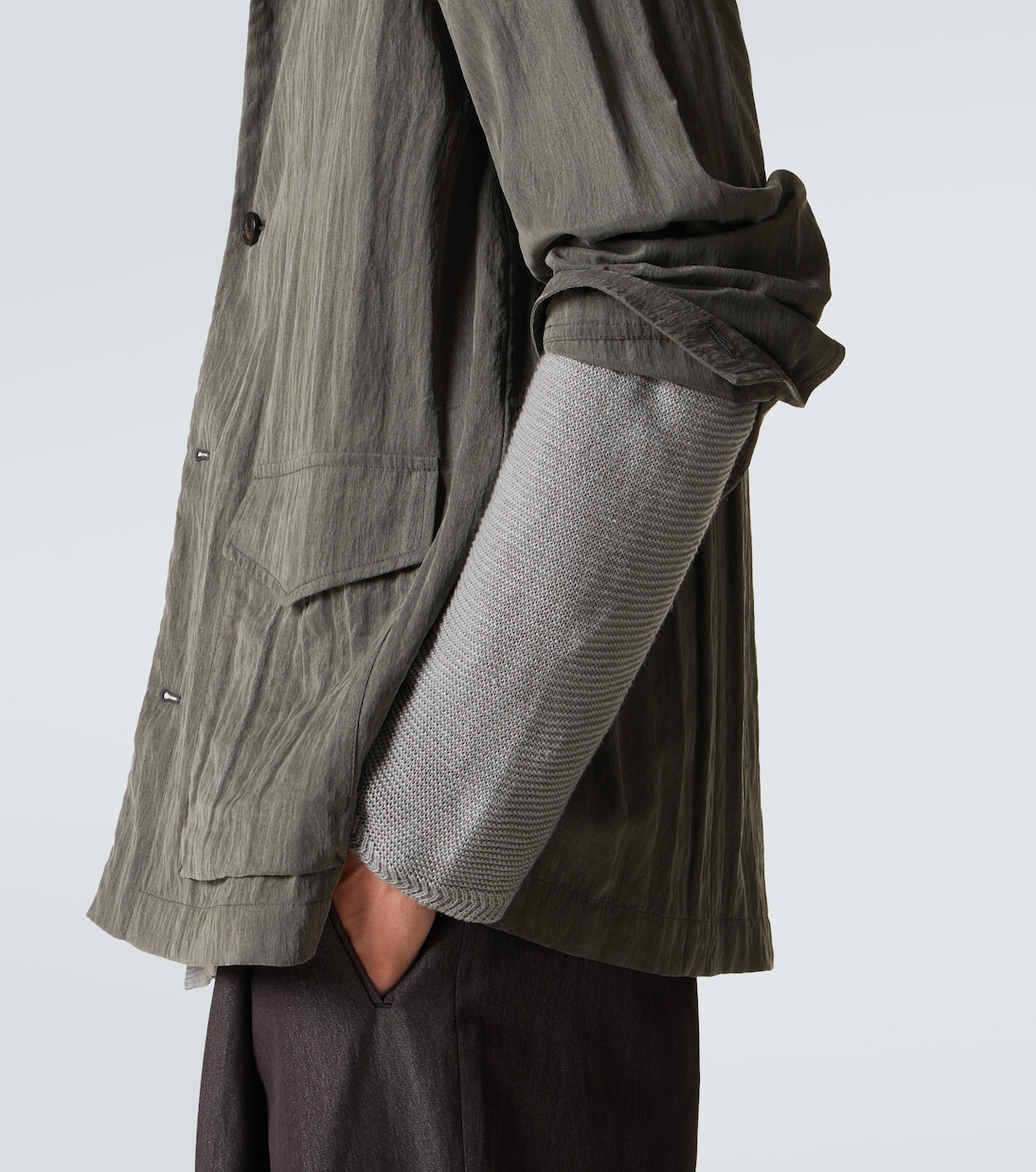 Pleated canvas overshirt | Giorgio Armani