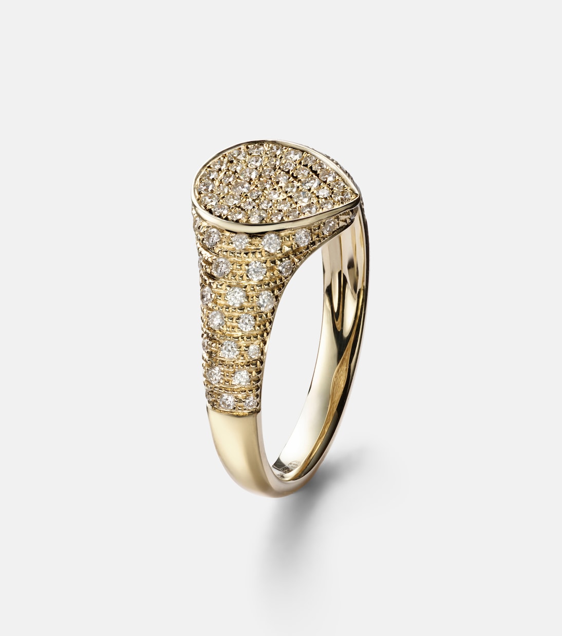 Mini 9kt gold ring with diamonds | Yvonne Léon
