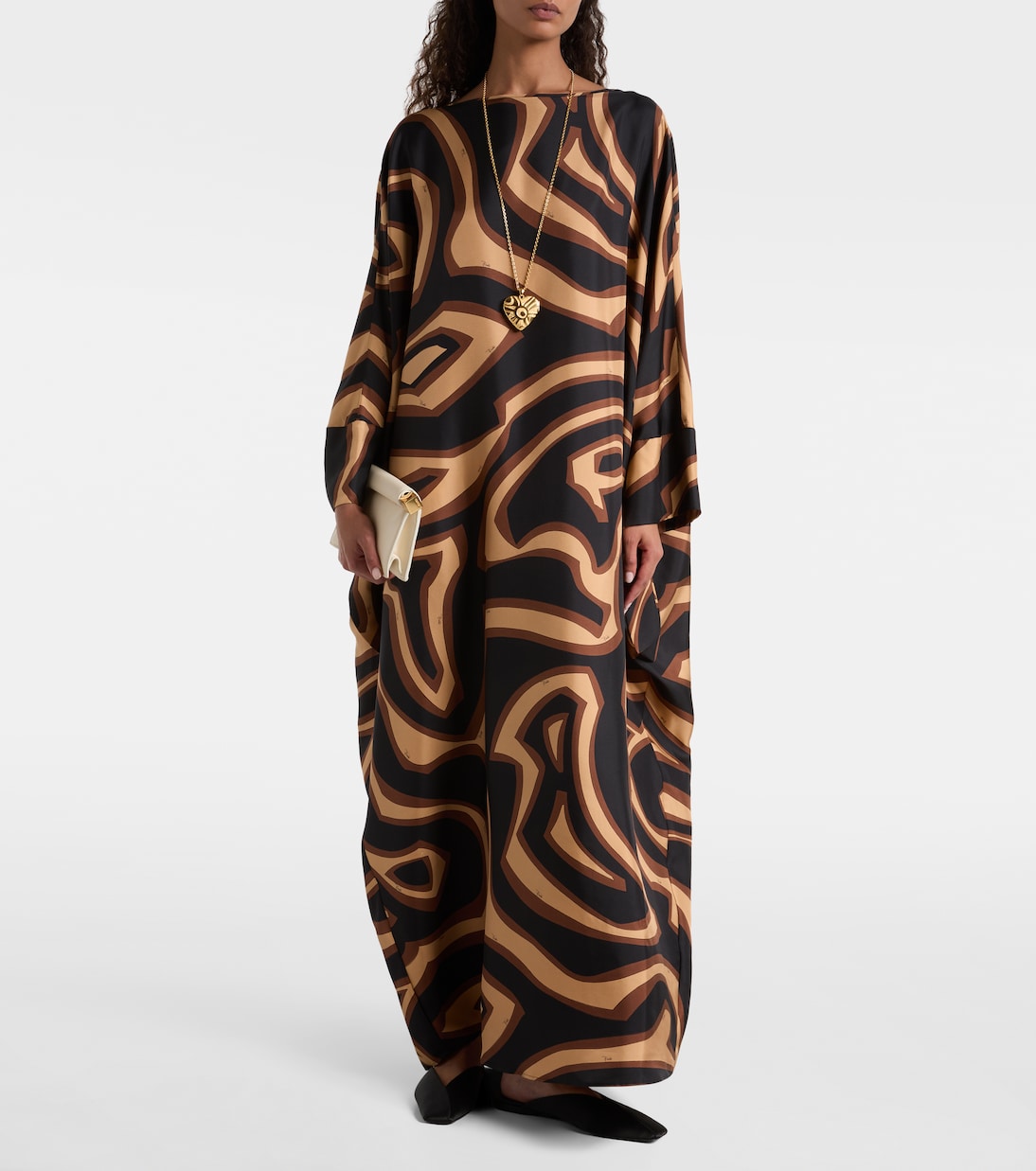 قفطان من ساتان الحرير Labirinto | Pucci