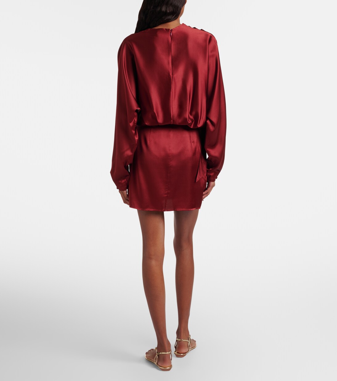 Phoebe silk-blend satin minidress | Staud