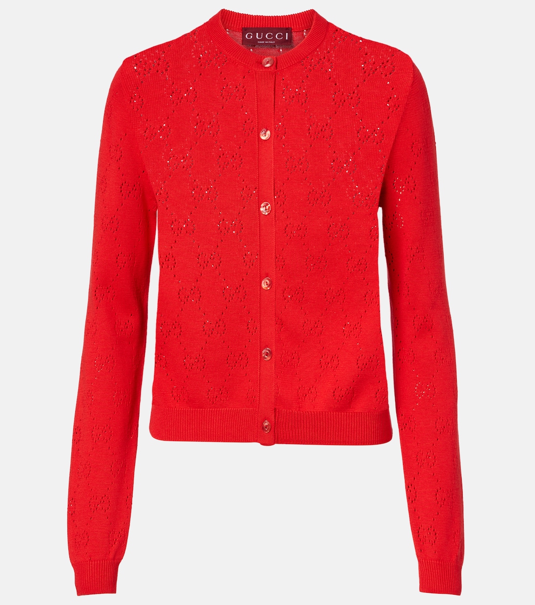 GG pointelle silk and cotton cardigan | Gucci