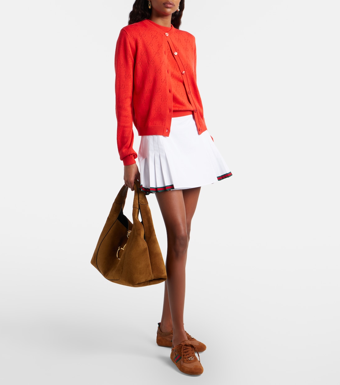 GG pointelle silk and cotton cardigan | Gucci