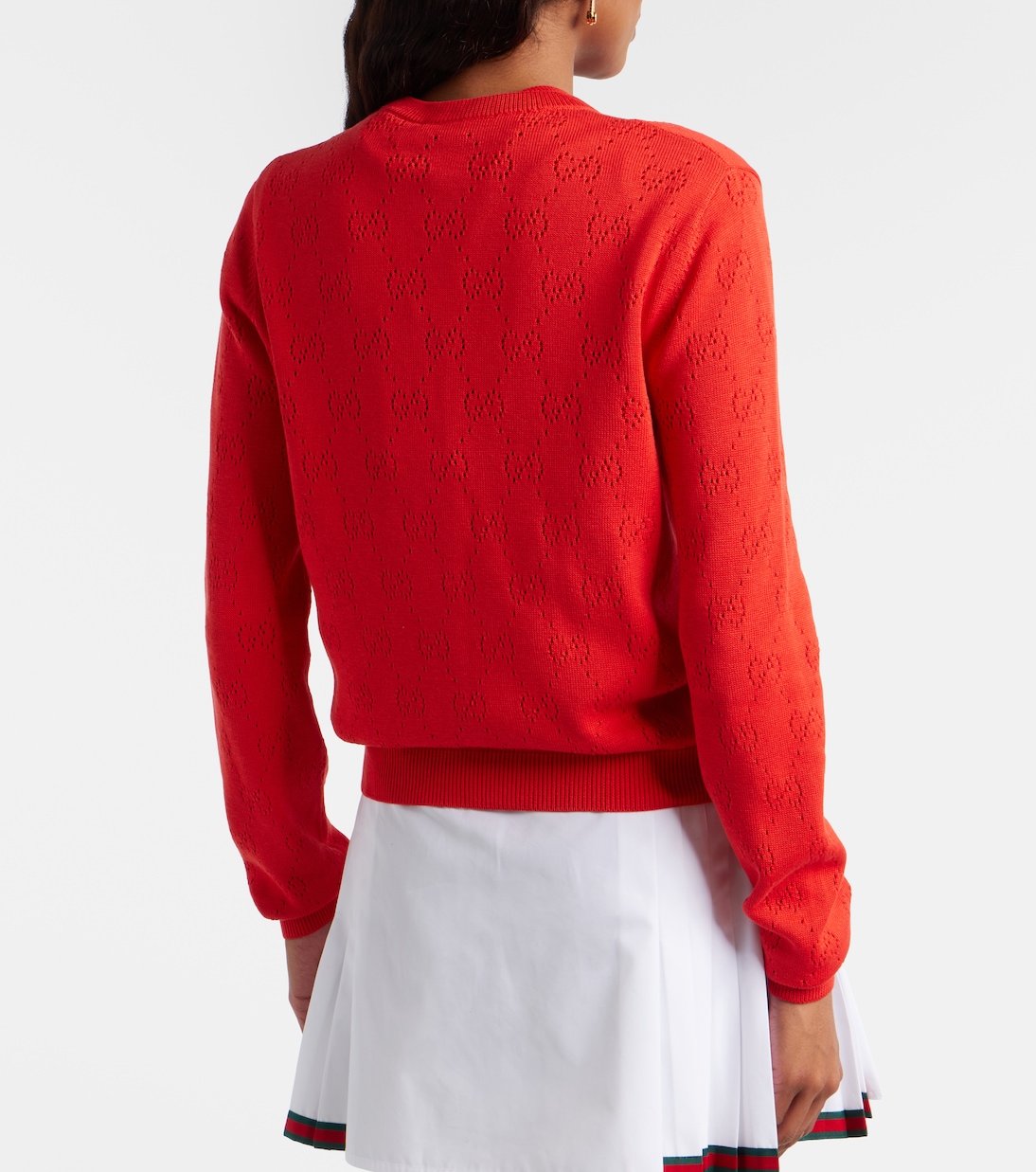 GG pointelle silk and cotton cardigan | Gucci