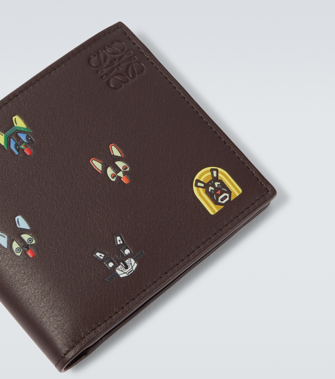 x Louis Wain printed leather bifold wallet | Loewe