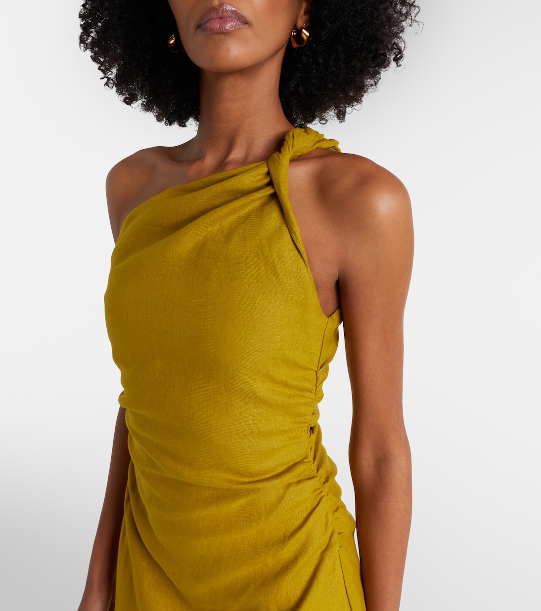 Jomana one-shoulder linen midi dress | Faithfull