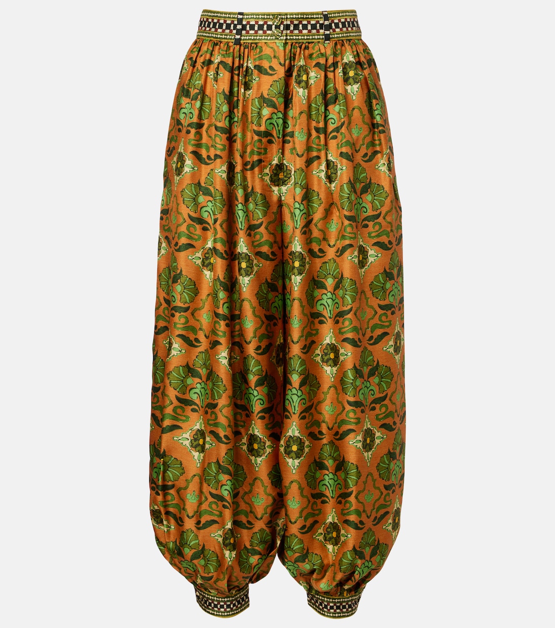 Cece floral silk tapered pants | Alémais