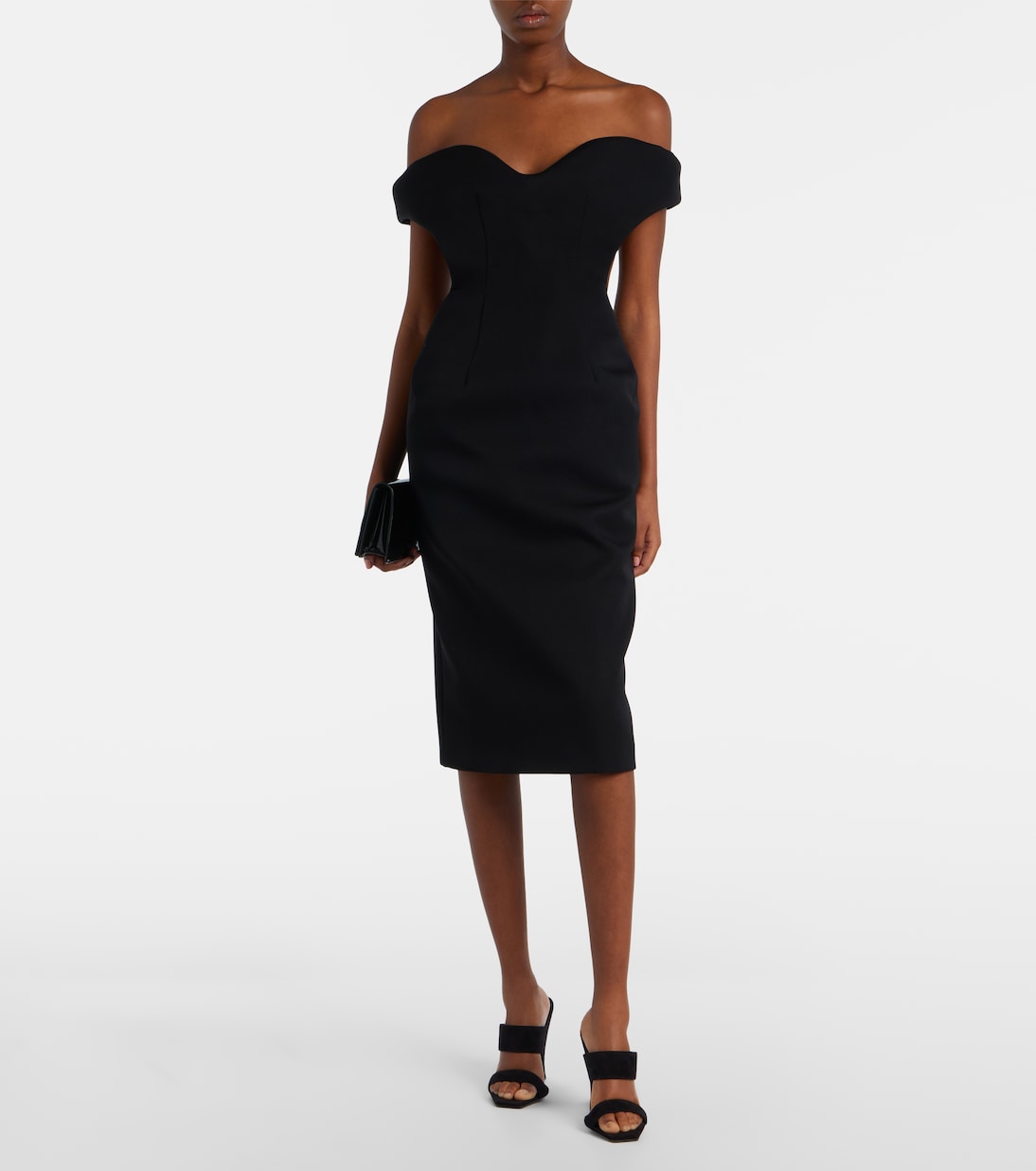 Robe de cocktail en laine mélangée | Mugler