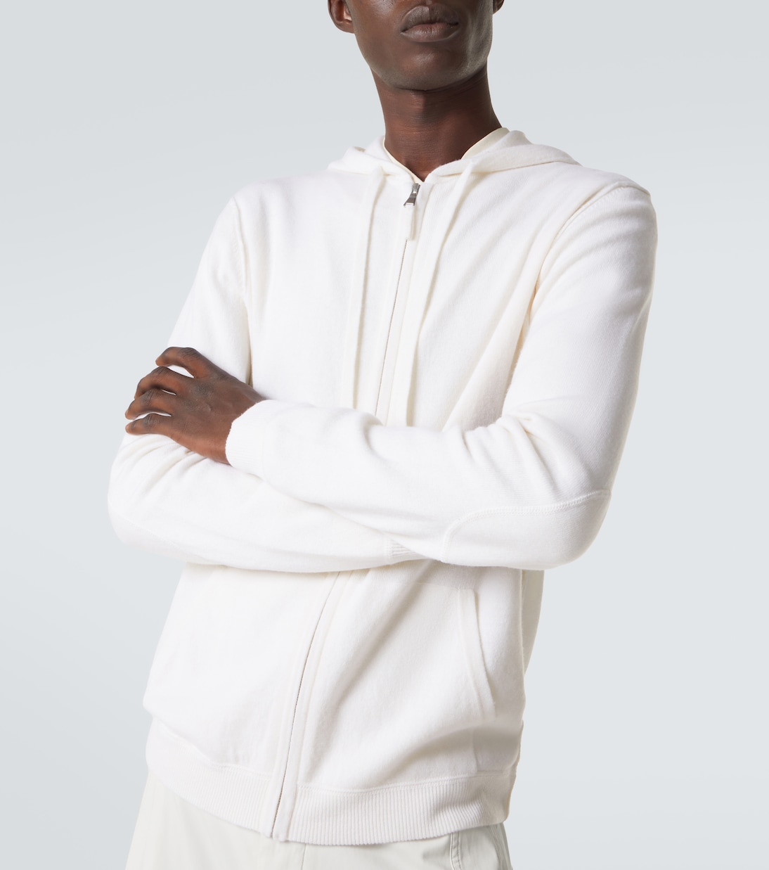 Zip-up wool and cashmere hoodie | Allude