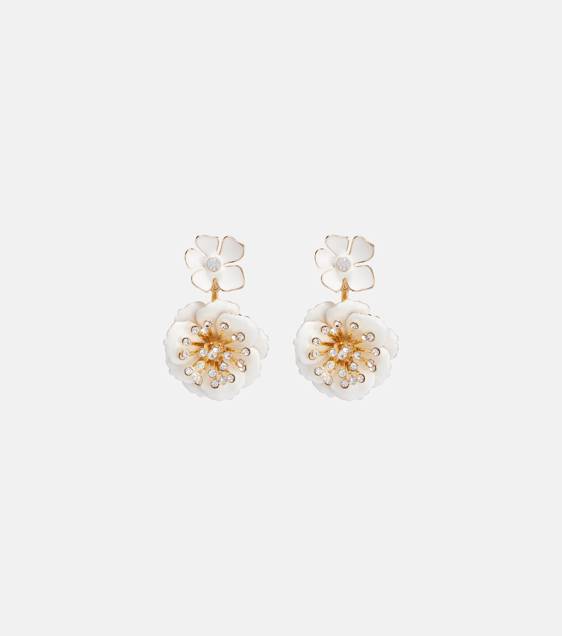 Pendientes florales con cristales | Carolina Herrera