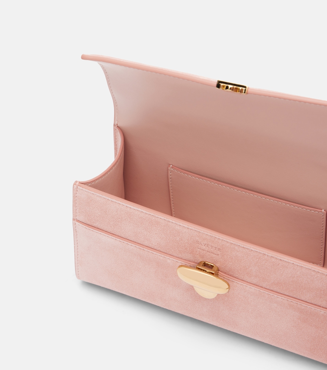 Henkeltasche Symmetry Pochette aus Veloursleder | Savette