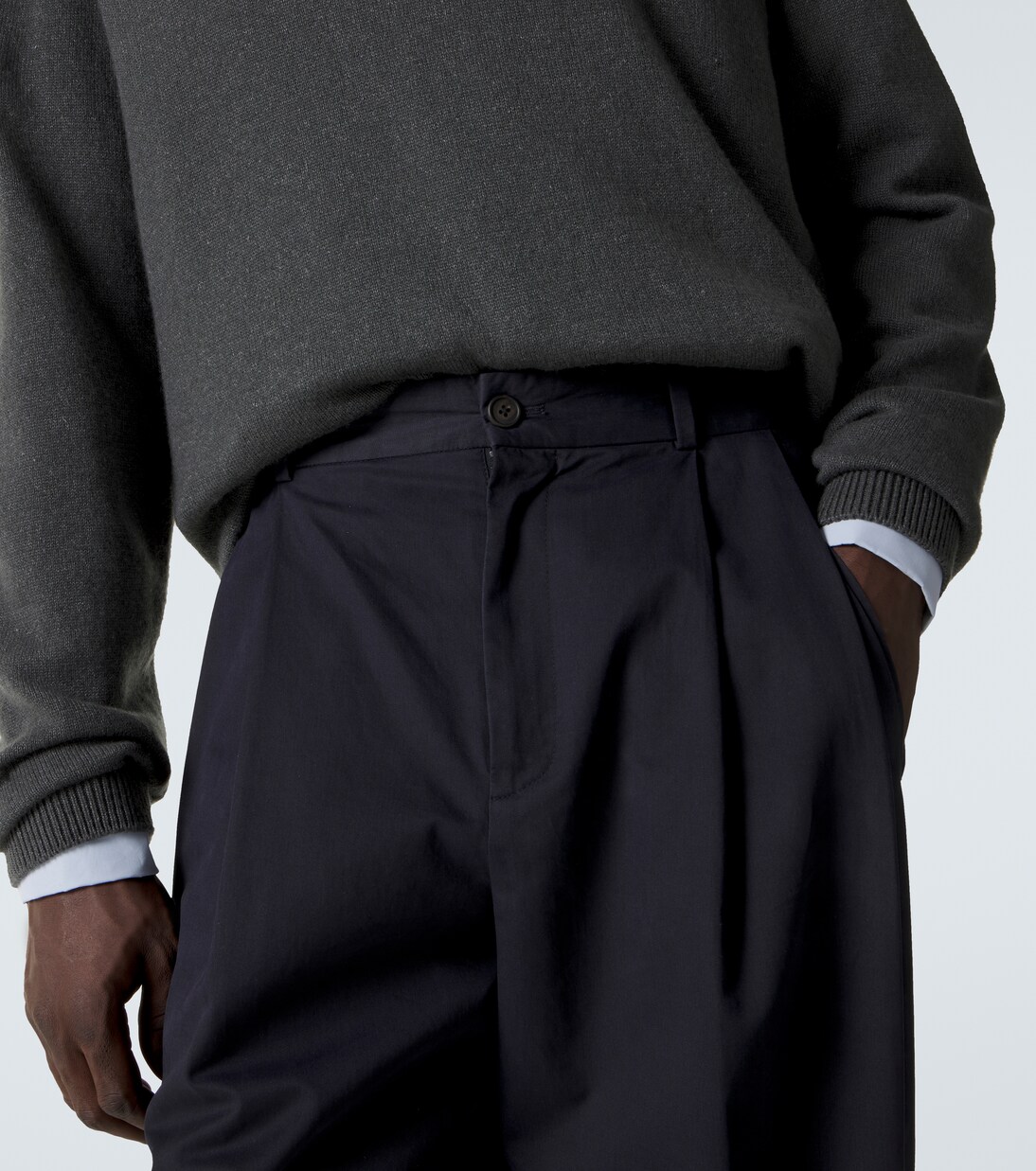 Gerade Hose Tibor aus Baumwolle und Kaschmir | The Row