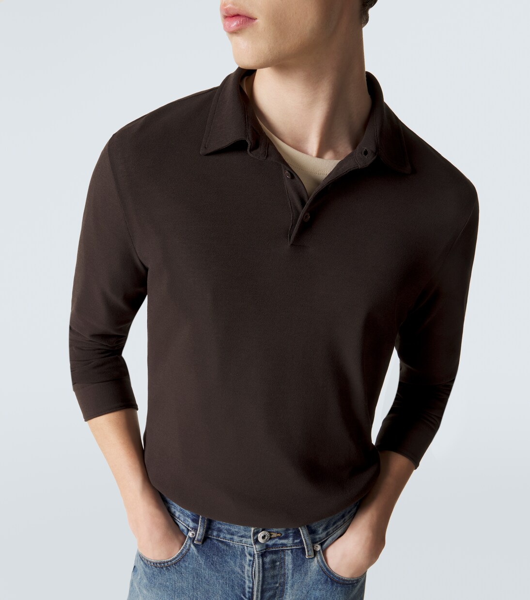 Cotton polo sweater | Slowear