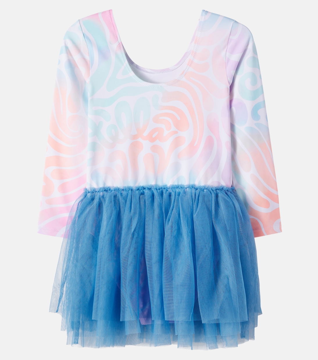 Printed jersey and tulle dress | Stella McCartney Kids