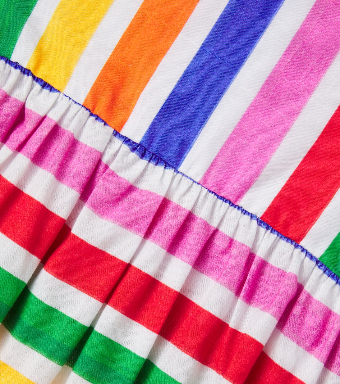 Barrado striped cotton dress | Fábula