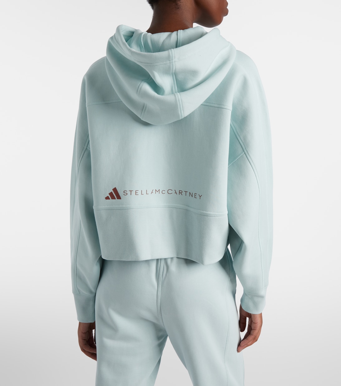 aSMC Cro cotton-blend jersey hoodie | Adidas by Stella McCartney