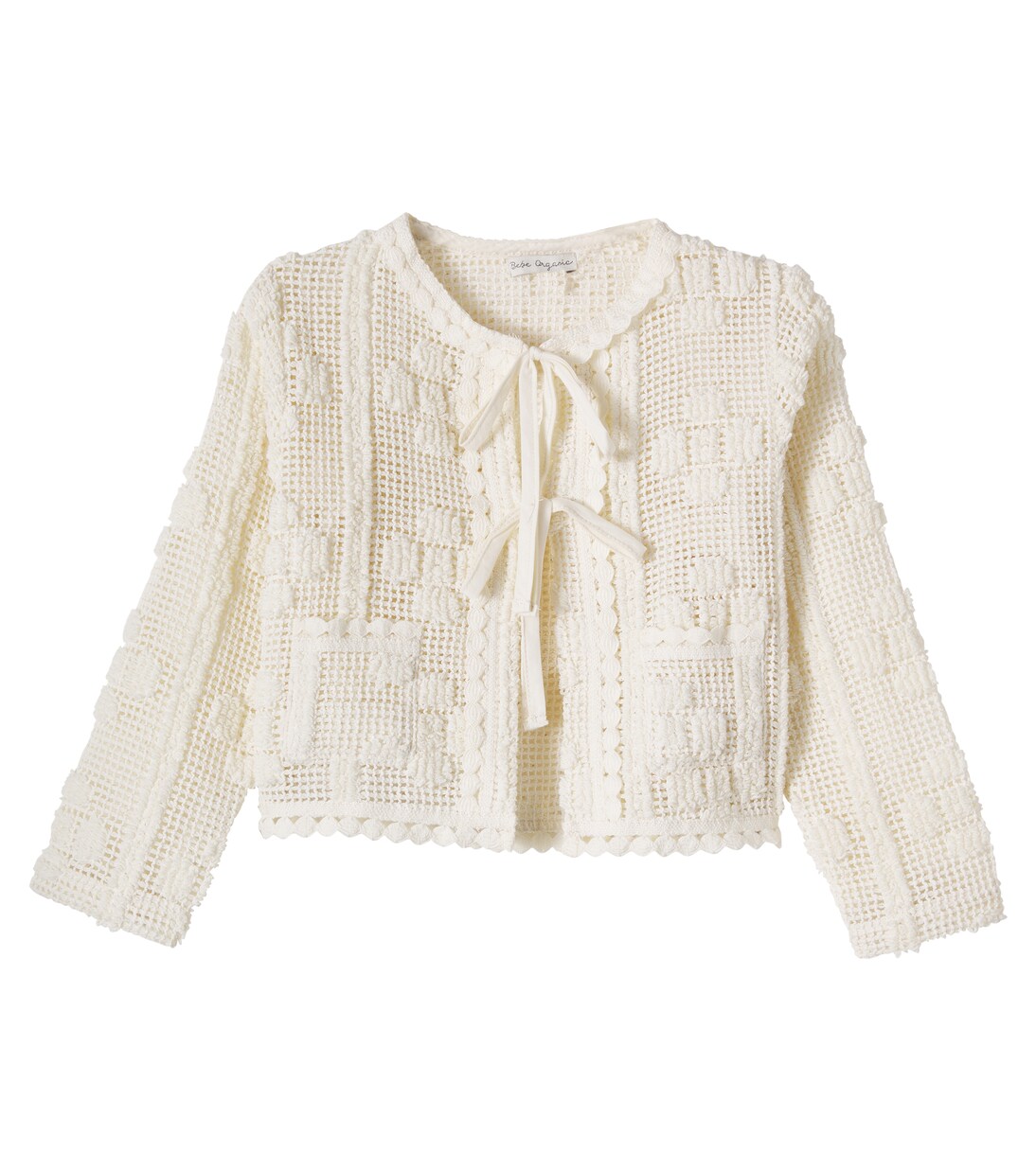 Inez crochet cotton-blend cardigan | Bebe Organic