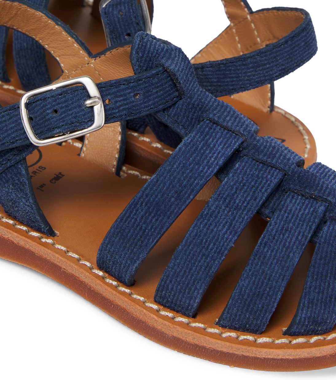 Sandalias Plage-Stitch Dad de ante | Pom d'Api